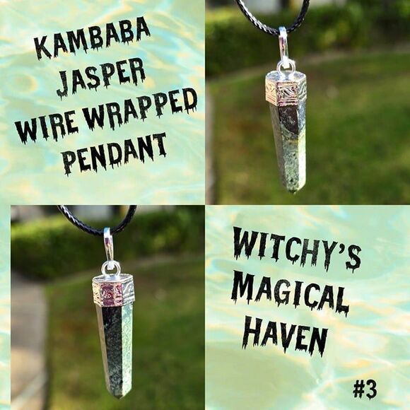 Kambaba Jasper Crystal Pendant - Picture 1 of 5